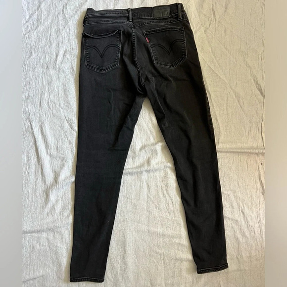 Levi's Faded Black Curvy Skinny Jeans Size 29 W29L30 - Picture 5 of 6